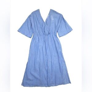 Zara Women’s Dress Summer Cover Up Blue Pastel Stripe Size Small!